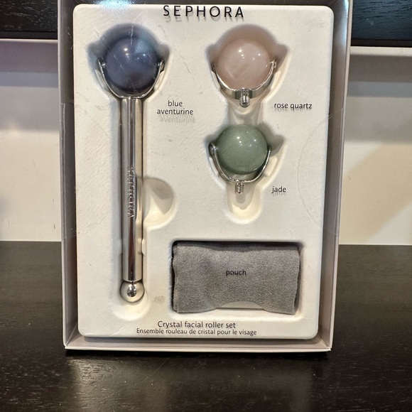 Sephora Crystal Facial Roller Set – Rose Quartz, Jade & Blue Aventurine - Picture 2 of 3